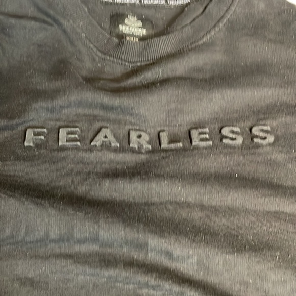 Threadbare MEN’S “Fearless” Crewneck Black Sweatshirt Size 2XL - Picture 3 of 6